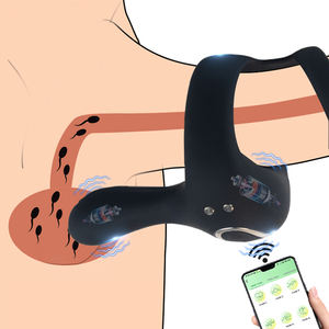 Adult APP Fernbedienung Paar Penis ring Spielzeug Vibrator Cockring Verzögerung Ejakulation Sexspielzeug für den Menschen - Product Image 1