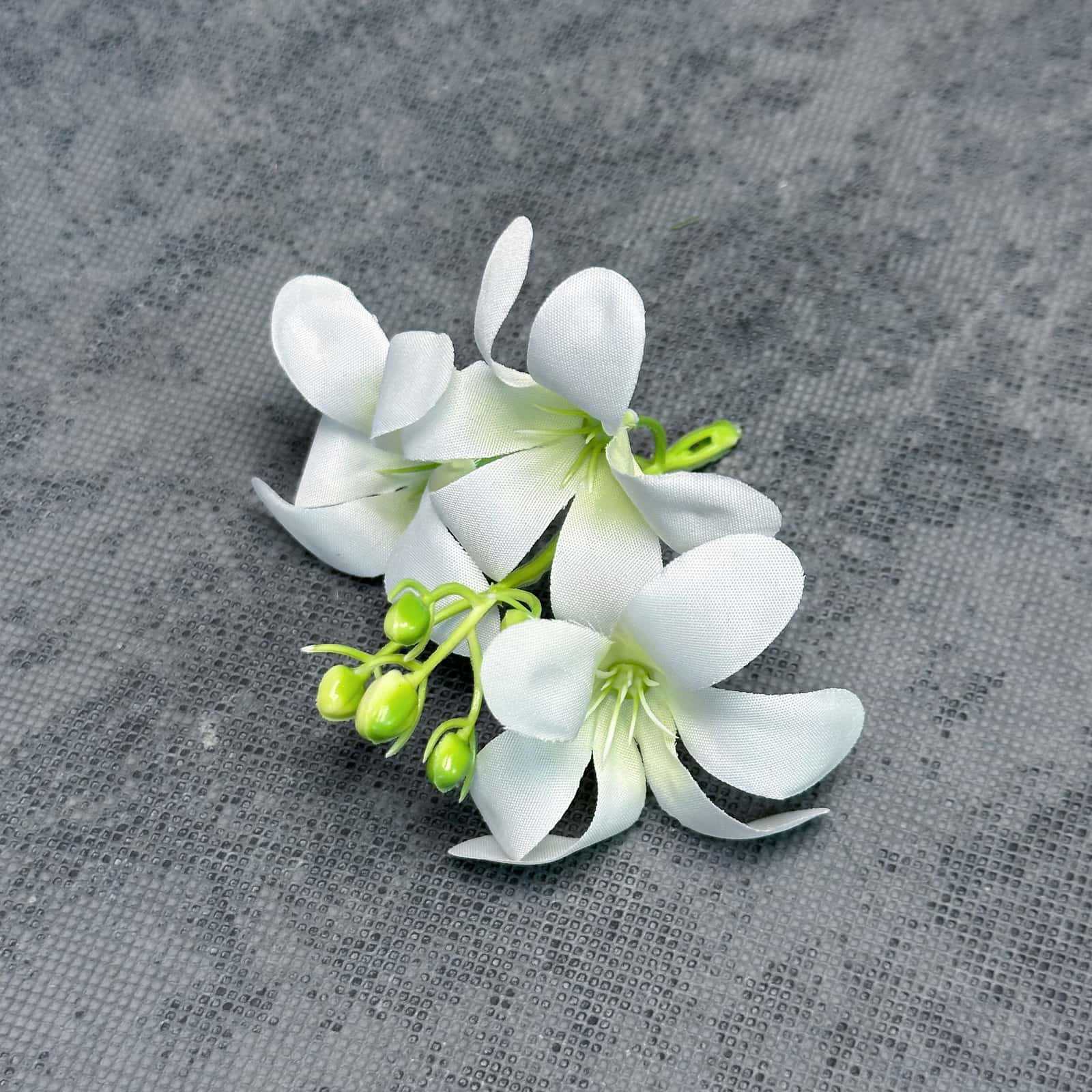 Cabeza de flor de orquídea - blanca