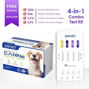 ชุดทดสอบความเร็วสุนัขสำหรับทดสอบ CPV <span class=keywords><strong>CDV</strong></span> parvovirus Y moquillo parvo/distemper ชุดทดสอบสุนัข