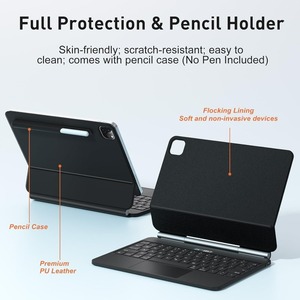 New <strong>Design</strong> Photovoltaic Charging Version Magnetic Magic <strong>Keyboard</strong> for iPad Pro 11 10.9in Multi-Touch Trackpad for Magic <strong>Keyboard</strong> - Product Image 3