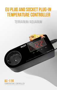 RINGDER AC-118 16-40C Digital Reptile <strong>Temperature</strong> <strong>Controller</strong> Thermostat with External <strong>Sensor</strong> ON/OFF Regulator Price - Product Image 3