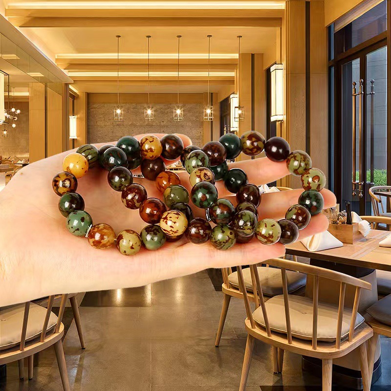 Nouveau bracelet en racine de Bodhi, emballé individuellement.