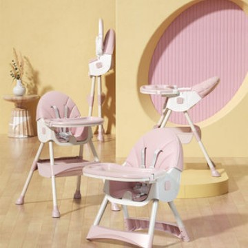 เก้าอี้ทานอาหารสีชมพู