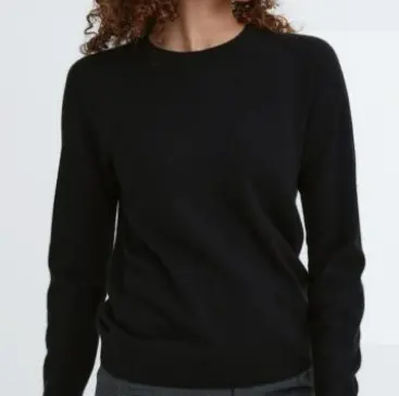 100% pure cashmere sweater women's round neck hook openwork knitted sweater loose lazy trend heavy wool bottoming shirt
