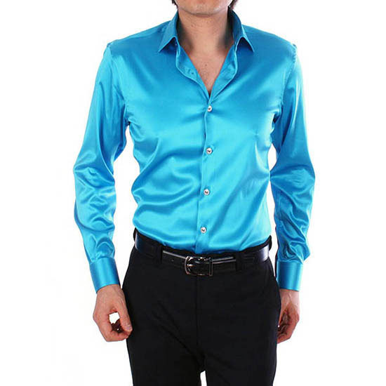 Sa03000 lake blue silk simulation
