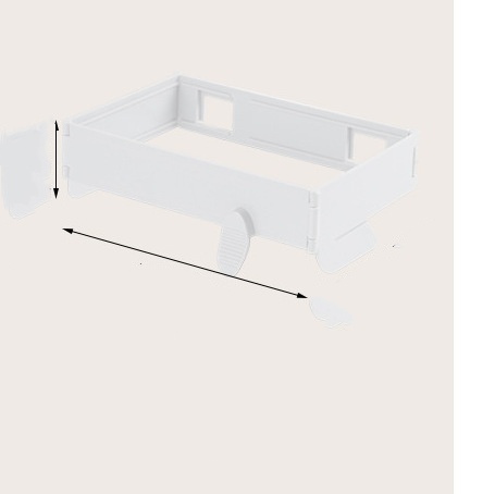 Folding storage rack-white