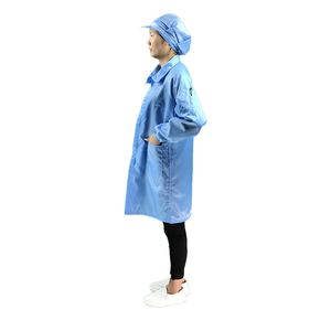 Unisex 5Mm Sọc Polyester <span class=keywords><strong>ESD</strong></span> Smock Chống Tĩnh Điện Phòng Sạch Phòng Thí Nghiệm Áo Làm Việc May Mặc Chống Tĩnh Quần Áo - Product Image 4