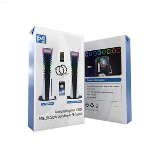 Gepaide 5 RGB LED renkli ışık şeridi USB düğmesi uzaktan kumanda kablolu iletişim aksesuar PS5 konsolu oyun aksesuarları için - Product Image 4