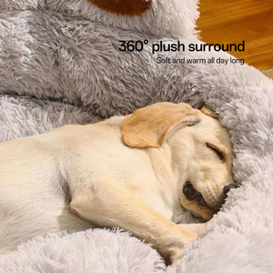 Hoge Kwaliteit Cartoon Beer Paw Pluche Huisdier Kennel Winter Warm Xl Hondenbed Diep Slaap Kattenbed Groothandel Dierbenodigdheden Ademende Doek - Product Image 3