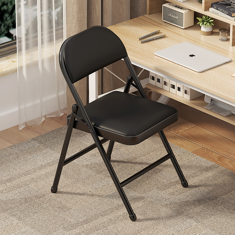 Black frame, black leather surface