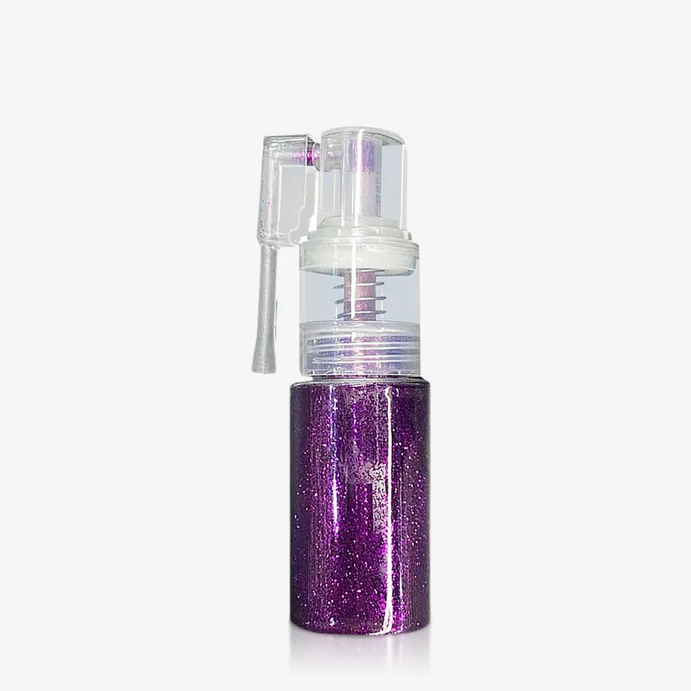 Dispensador de polvo cosmético portátil transparente vacío al por mayor botella pulverizadora de polvo de brillo seco para corte de pelo de salón de mascotas de plástico