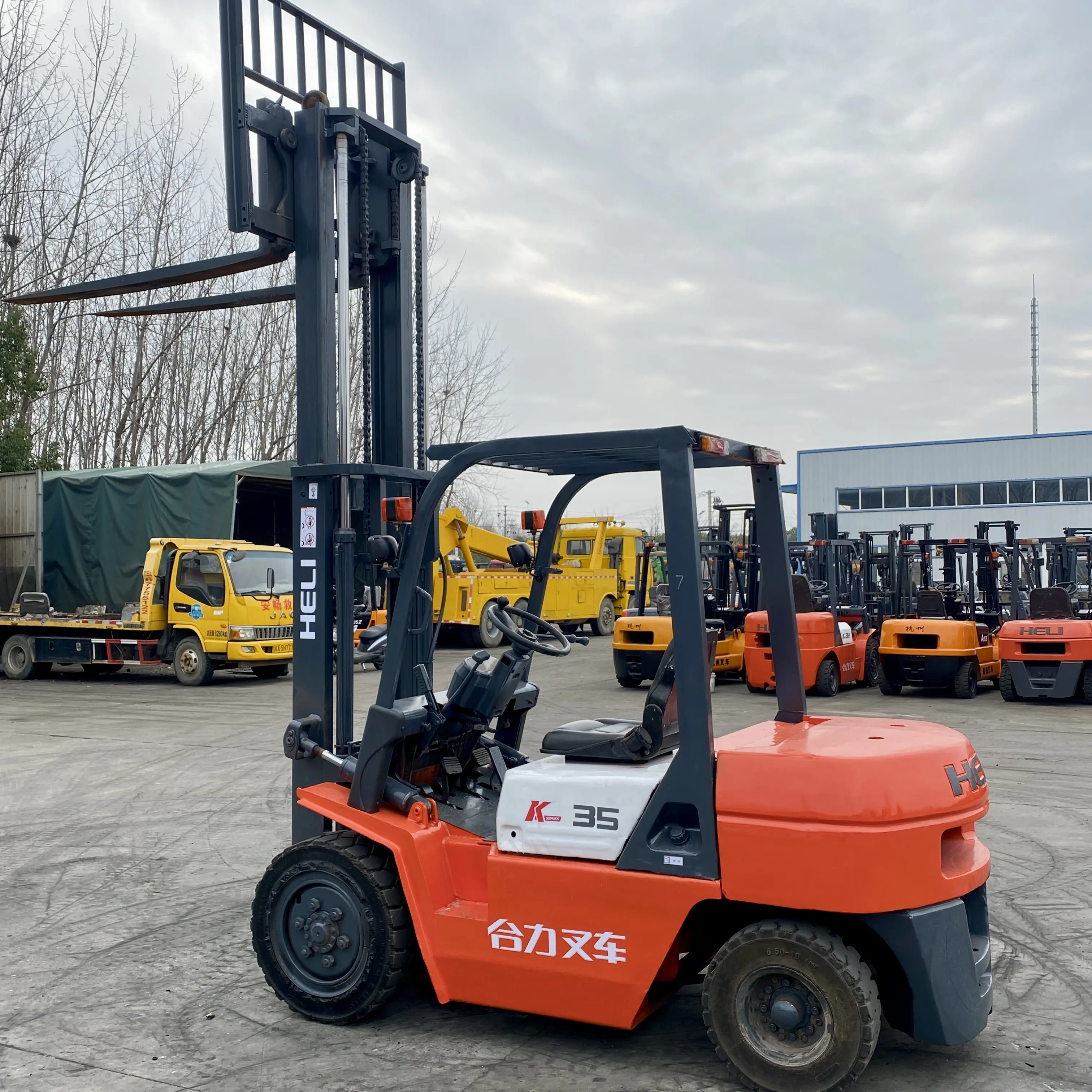 Heli CPC K35 Forklift bekas JAC FD50 FD30 untuk diskon besar-besaran 3,5 ton pengangkat truk 3M Kondisi Bagus