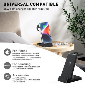 3 in 1 şarj istasyonu Apple ürünleri için iPhone kablosuz şarj için hızlı şarj birden fazla cihaz şarj standı standı AirPod - Product Image 5
