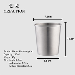 Fabrika doğrudan özel kullanımlık tasarım çift duvar 8oz paslanmaz çelik kupa rüzgar Metal yüceltmek için kahve Pint bardak içme - Product Image 3