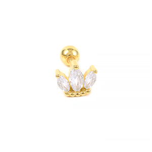 <span class=keywords><strong>ROXI</strong></span> s925 ayar gümüş zirkon kulak kemik çivi moda küçük taç elmas dişli kulak piercing