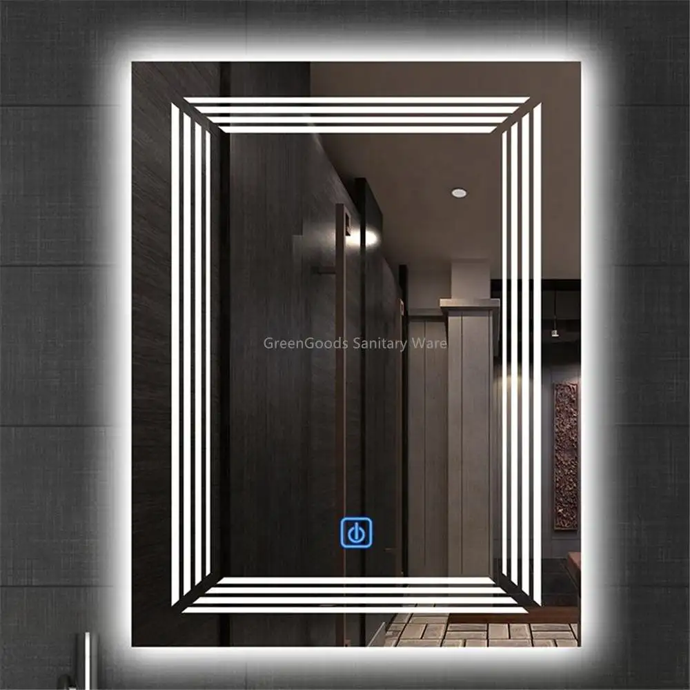Hot Sale Wall-Mounted Bathroom Mirror Anti-Fog High Definition Rectangle Smart Led Mirror