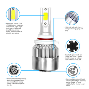 C6 LED faro Auto H4 H7 luces de coche con función Canbus LED Chip fuente de luz - Product Image 2