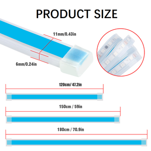 แถบไฟติดฝากระโปรงหน้ารถ LED ขนาด150ซม. 120ซม. 180ซม. แถบไฟสำหรับวิ่งกลางวัน12V DRL เครื่องยนต์อัตโนมัติมีฮู้ดไฟตกแต่งโคมไฟโดยรอบ - Product Image 2