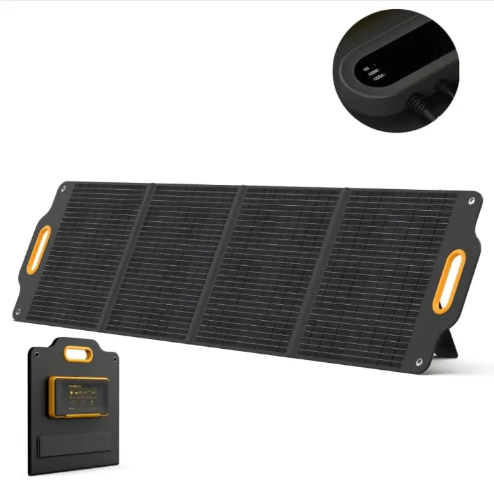 Pannello solare portatile da 200 watt con finestra digitale LCD brevettata, caricatore solare per campeggio, esterno e camper