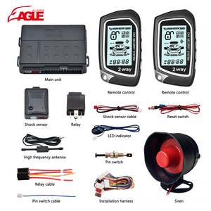 Sistema de alarma de coche bidireccional sistema de seguridad kit universal alarmas de coche para todos los coches - Product Image 4