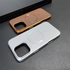 Apple 12 için 16 Pro Max mat Fiber desen manyetik cilt hissediyorum darbeye telefon kılıfı koruyucu kapak - Product Image 4