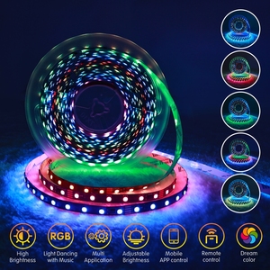 Bireysel adresli 5050 Smd 60leds kapalı akıllı programlanabilir adres piksel RGB Led şerit işık - Product Image 5