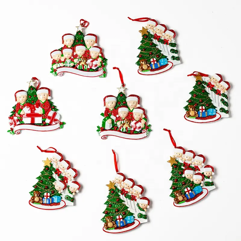 2023 ornamenti appesi in resina personalizzati personalizzati albero famiglia decorazione natalizia ornamento natalizio decorazioni per la casa