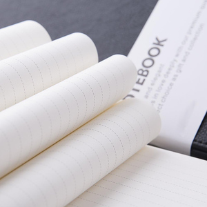 Benutzer definierte schwarze Leder A5 Journal Notebook Blank Rule Magic Design Wasserdichte Hardcover Elastic Closure String Sattel heftung - Product Image 4
