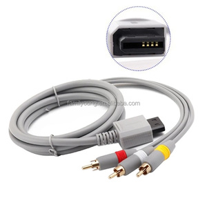 Yüksek kaliteli Wii AV kablosu 6 FT ses Video AV kompozit kablo 3 RCA Wii/Wii U yüksek çözünürlüklü altın kaplama 1.8m - Product Image 5