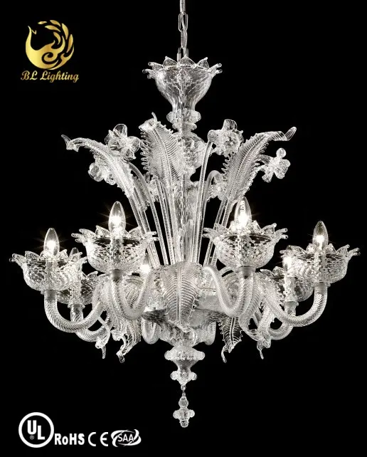 Home decoration modern palace murano glass chandelier lighting wholesale price glass candle chandelier lamp indoor decoration