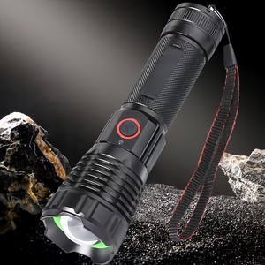 XHP90ハイパワーLED懐中電灯トーチ30Wパワフル2500ルーメン懐中電灯ハンマー入力出力電気機能付き - Product Image 1
