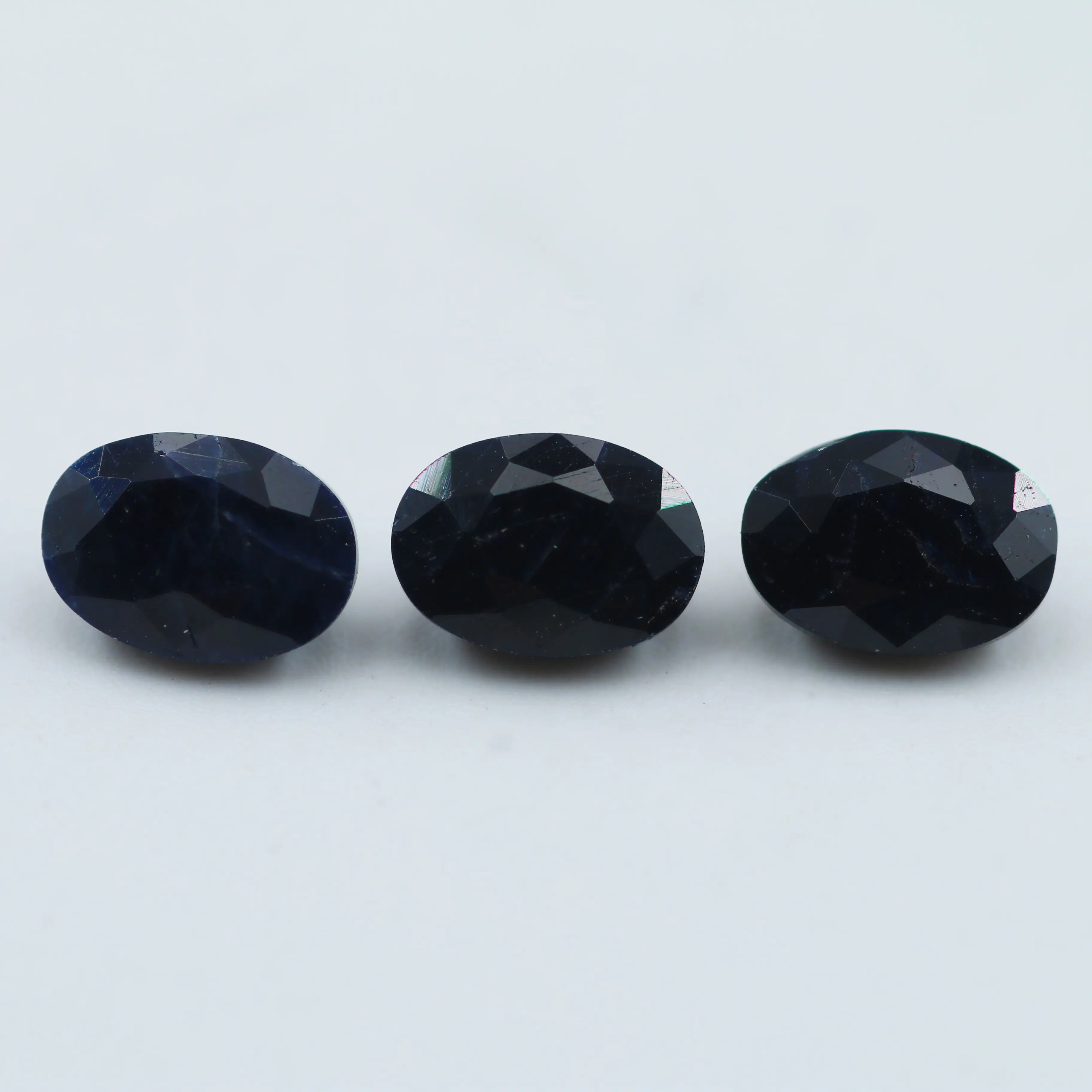 Zafiro negro Natural de corte ovalado, piedra Natural, 5x7mm, precio al por mayor