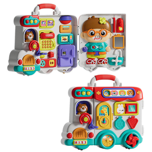 Bambino bambino di apprendimento educativo precoce capacità motorie di sviluppo bambini 1-3 giocattolo musicale Montessori occupato a bordo - Product Image 1
