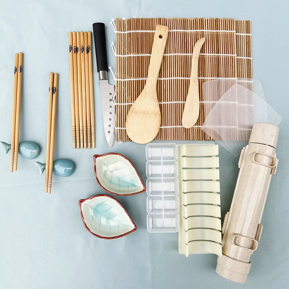 Customization Bamboo Sushi Tools Bazooka Sushi Make Kit Set for Beginners Complete Sushi Rolling Kit All