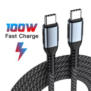 2025 evrensel dizüstü bilgisayar dizüstü usb şarj kablosu Usb C Usb c PD 100w şarj hızlı şarj naylon kablo - Product Image 1