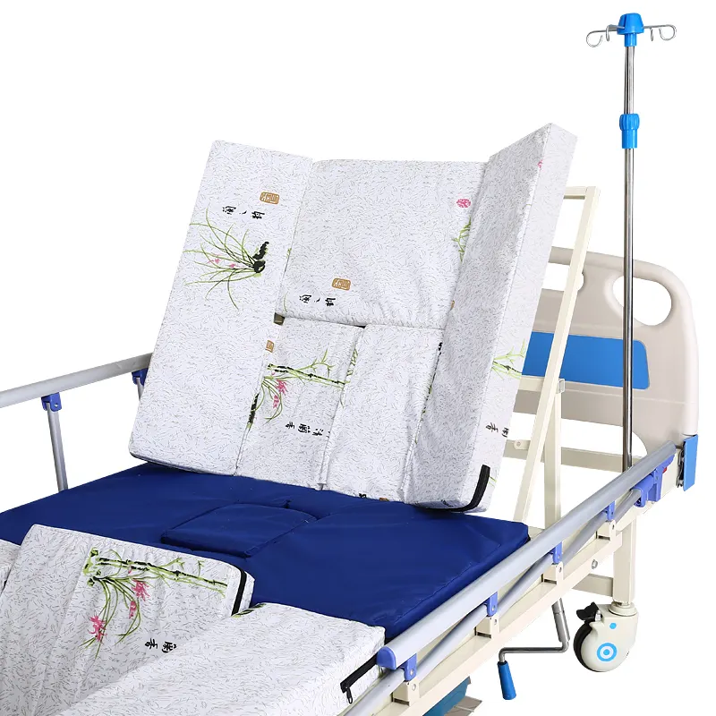 Steel 3 Crank Manual Bed With Toilet Disabled Patient Medical Hospital Beds
