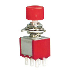 6mm 2A 250V DPDT DPDT 6 Pin molla di ritorno ON-(ON) interruttore a pulsante con interruttore a levetta momentanea di Reset colorato - Product Image 5