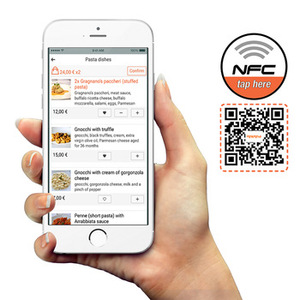 Printable <strong>QR</strong> <strong>Code</strong> 13.56MHz RFID Sticker Printing NFC Table Tag for Restaurant - Product Image 1