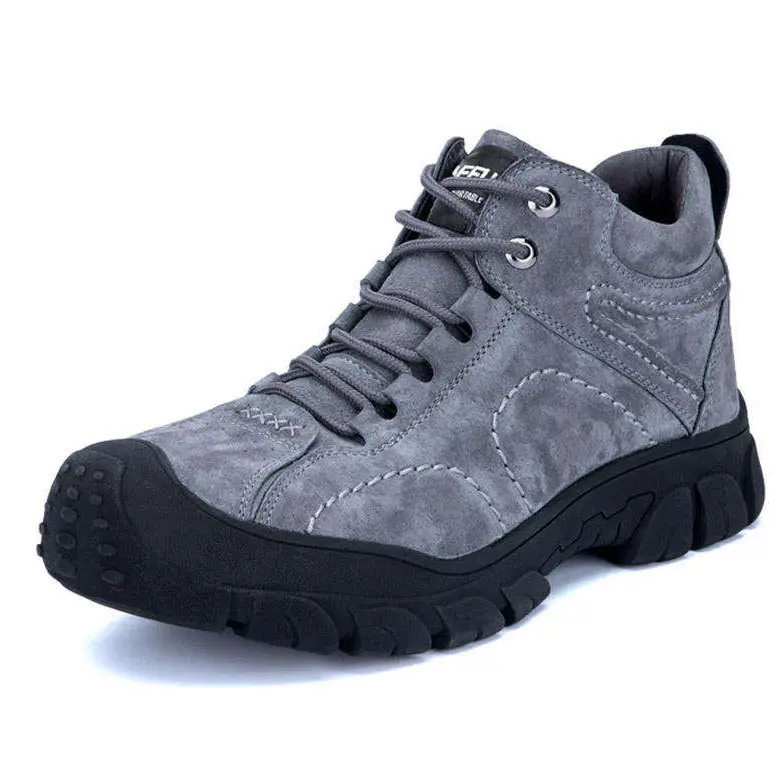 Chaussures de sécurité Oem bon marché en cuir véritable de haute qualité à bout en acier, bottes de travail avec la meilleure qualité
