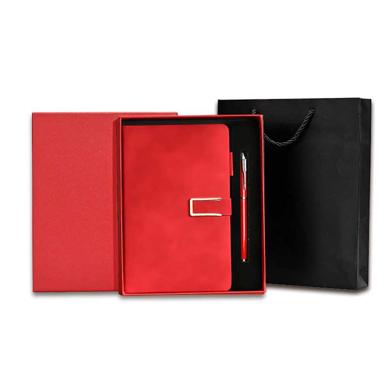 Red set (includes a metal pen and notebook)