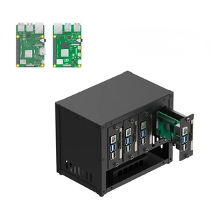 Custodia completa aggiornata per grappolo <span class=keywords><strong>Pi</strong></span> lampone, compatibile con <span class=keywords><strong>Pi</strong></span> 4B, 3B +/3B e altri modelli B, fino a 4