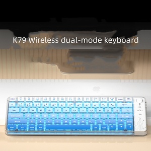 Teclado BT inalámbrico de modo dual Gaxever, ordenador de escritorio transparente, portátil, escritura de oficina, teclado luminoso de cristal dedicado - Product Image 3