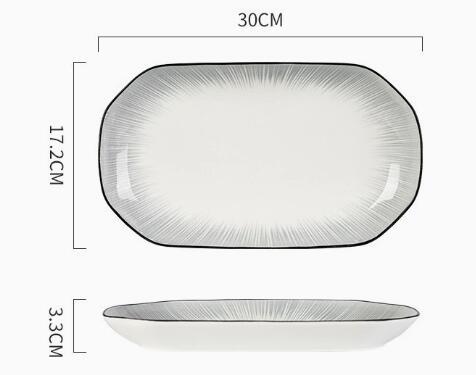 assiette grise de 12 pouces