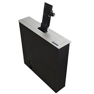 Mesa elevadora de monitor LCD abatible para sala de conferencias, elevador de monitor de computadora oculto con función de video para sistema de reuniones - Product Image 1