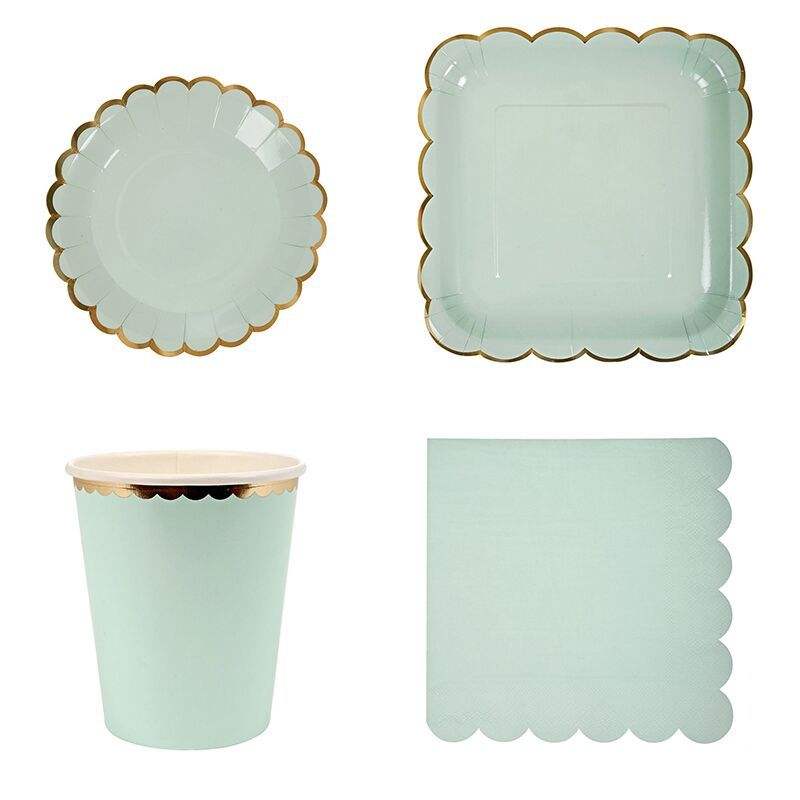 Green - round 23cm10 a pack