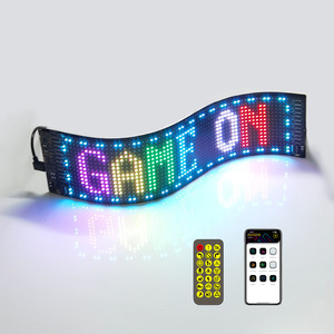LEDサイン [超薄型] フレキシブルBluetoothLEDスクリーンLEDカーサインショップカーバーホテル用のプログラム可能なLEDディスプレイ - Product Image 1