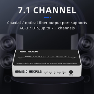 Digital Analog HDMI2.0 HDCP2.2 <strong>Input</strong> <strong>Output</strong> L/R Optical Coaxial DC/5V HDMI Audio Extractor 5.1 Converter Adapter Splitter