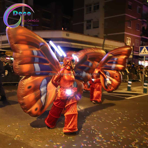 Bơm hơi khổng lồ đầy màu sắc dạ quang bơm hơi treo bướm đỏ với bóng quảng cáo ánh sáng - Product Image 5