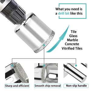 瓷砖和玻璃用钻头刃磨工具段金刚石岩心钻头孔锯 - Product Image 2