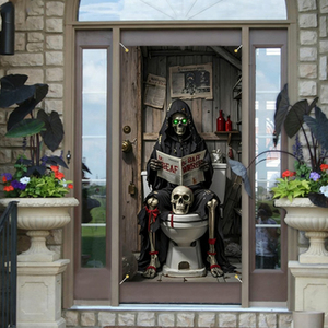 Juxinda Creepy Skeleton tấm thảm treo tường Thêm bầu không khí GOTHIC cho ngôi nhà của bạn hoàn hảo cho trang trí tiệc Halloween - Product Image 3